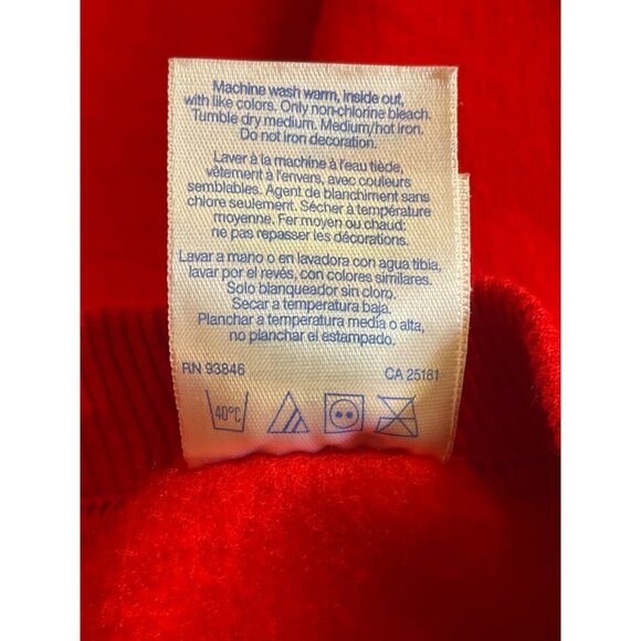 C-17 America Delivers Vintage Gildan Red Crewneck Fleece Sweatshirt Mens Size XL - Picture 10 of 10